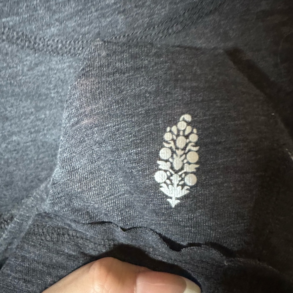 NWOT Free People All About It Long Sleeve Top in Dark Grey/White, S - Picture 7 of 7